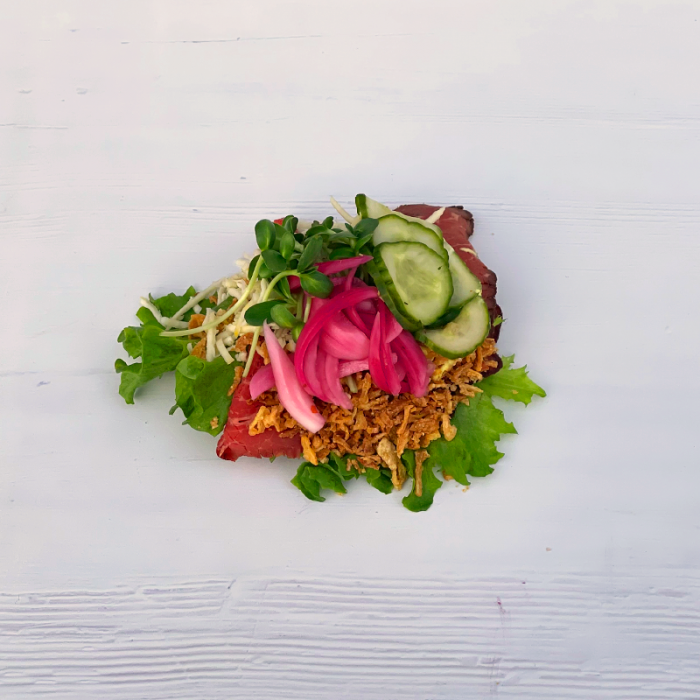 Smørrebrød med roastbeef bestilles 2 dage i forvejen 