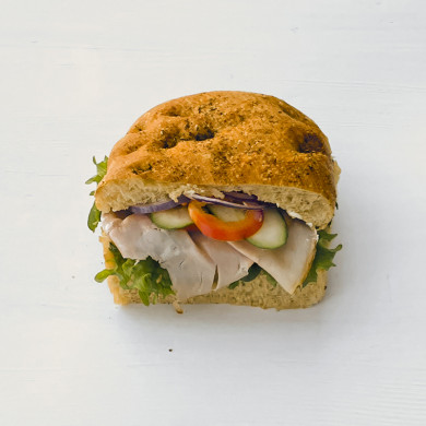 Sandwich med skinke og ost