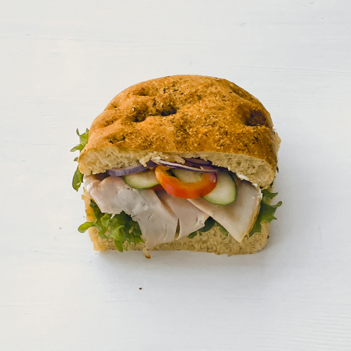 Sandwich med skinke og ost