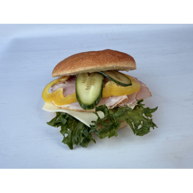 Sandwich med skinke og ost