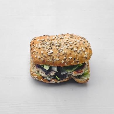 Sandwich m/ frikadeller/rødkål