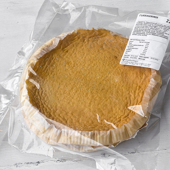 Lagkagebunde lys 2 stk.