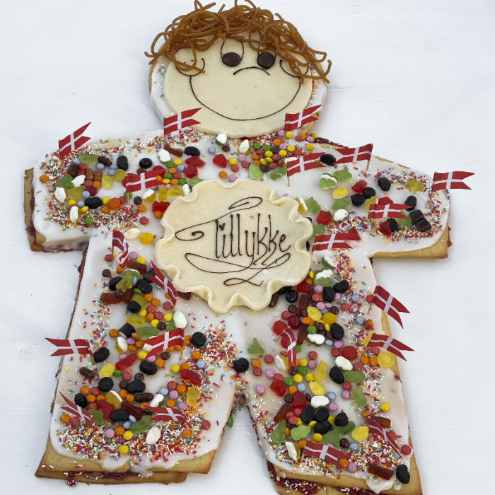 Kagemand hindbærsnitte 15 personer