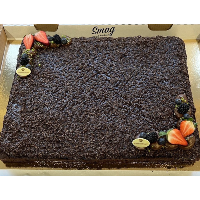 Hel Plade Chokoladekage 50 personer