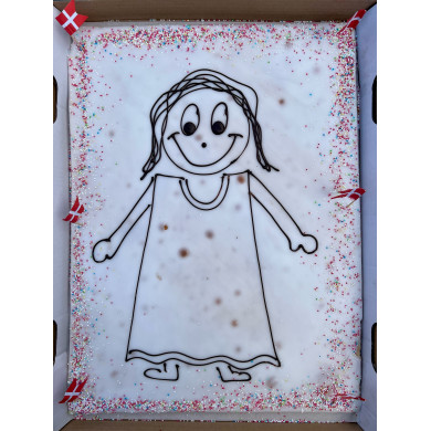 Hindbærsnitte kagemand/kone  (ca 20 pers.)