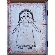 Hindbærsnitte kagemand/kone  (ca 20 pers.)