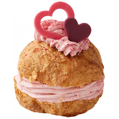 Valentines Fastelavnsbolle med hindbær