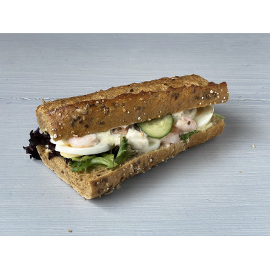 Sandwich m. æg og rejer