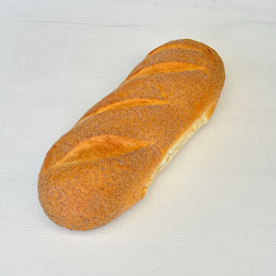 Rundt franskbrød m. lyse birkes