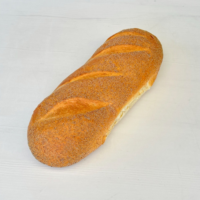 Rundt franskbrød m. lyse birkes