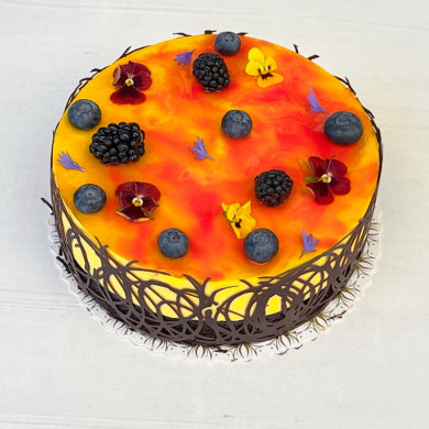 Chokoladekage Passionsmousse