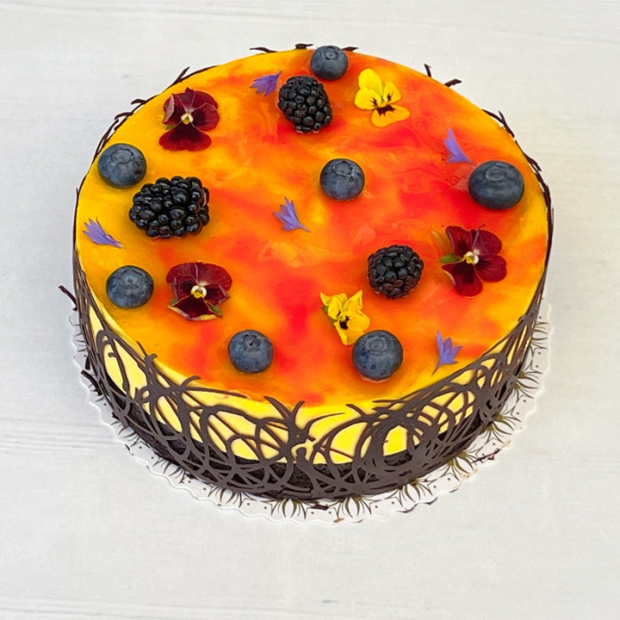 Chokoladekage Passionsmousse