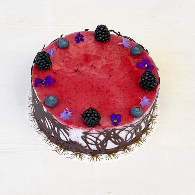 Brownie Blåbærsmousse