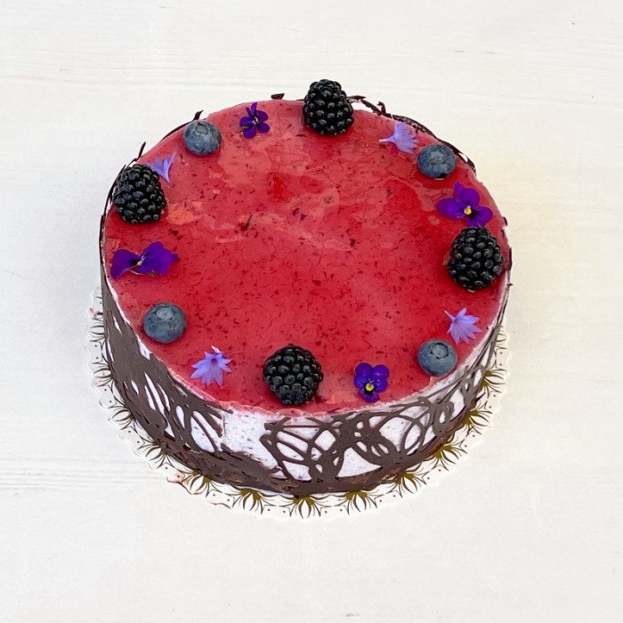 Brownie Blåbærsmousse