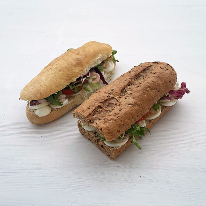 Sandwich m/ æg og rejer