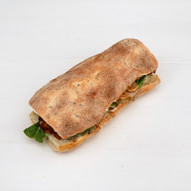 Sandwich med frikadelle- rødkål