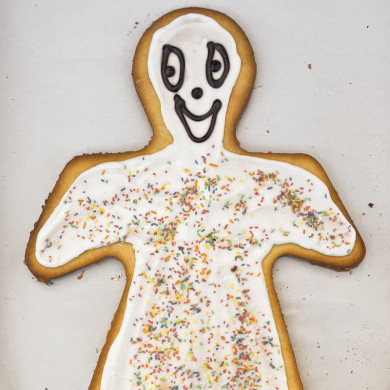 Hindbærsnitte kagemand (15-20 pers.), UDEN NAVN