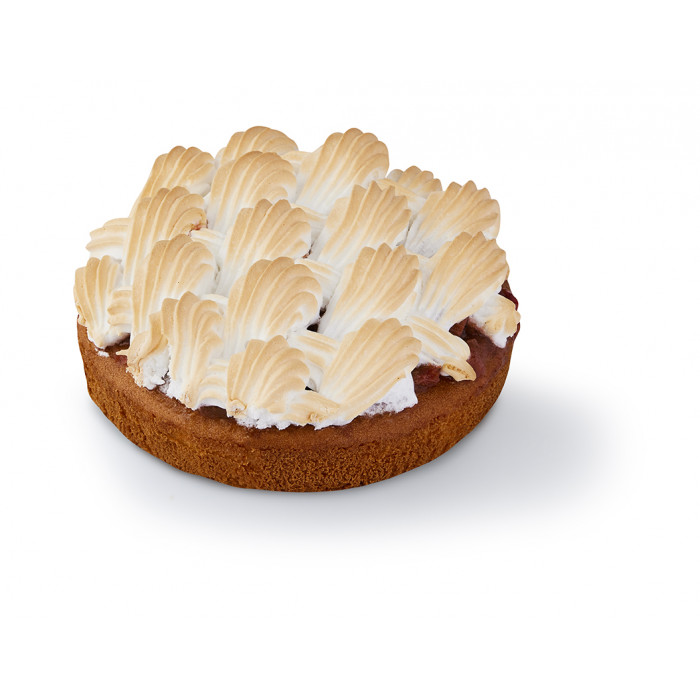 Smagfuld Elegance: Rabarberkage med Kompot og Flamberet Marengs