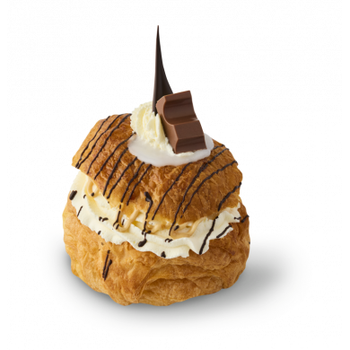 Fastelavnsbolle med chokostav