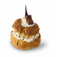 Fastelavnsbolle med chokostav